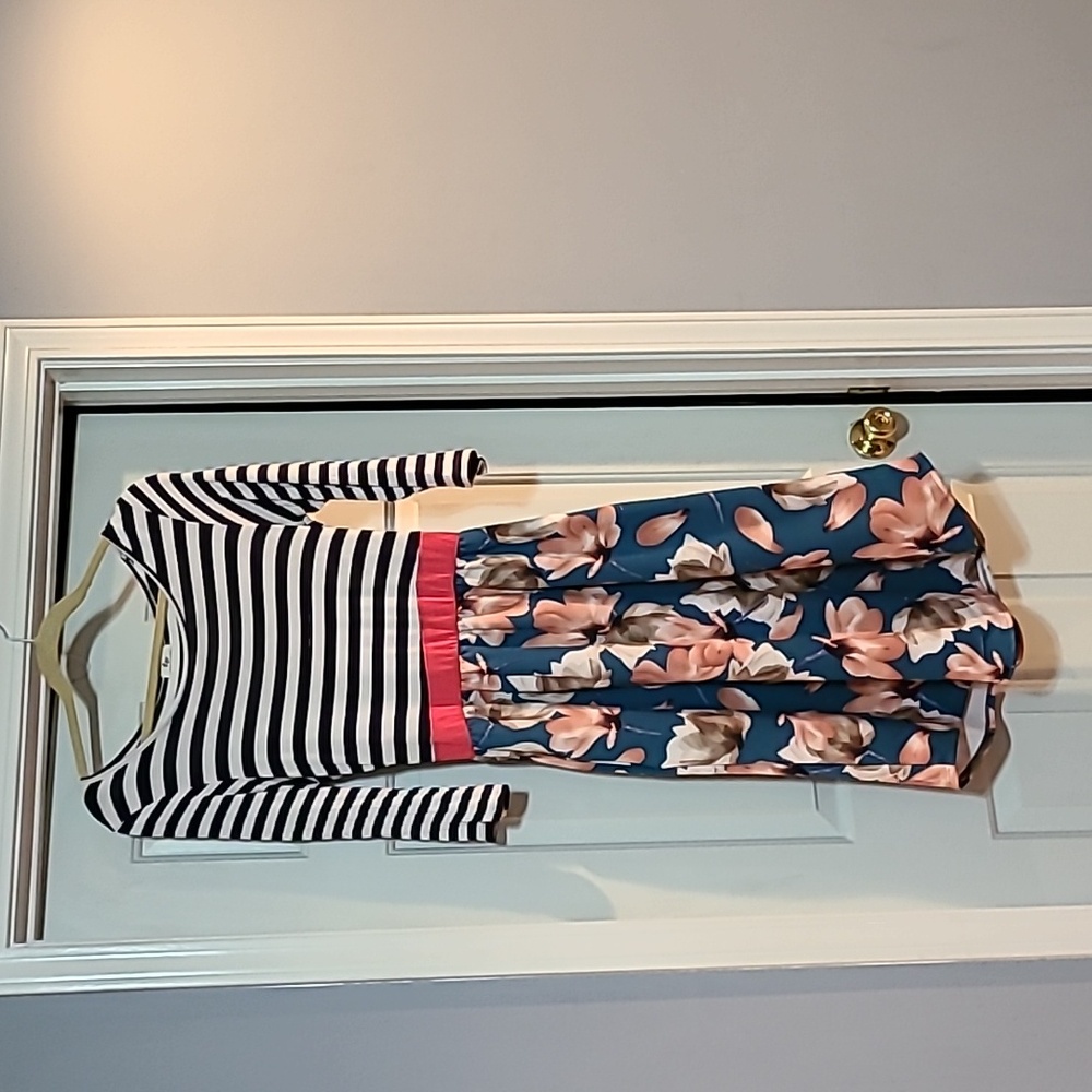 EGS By Eloges Stripe And Floral Dress.